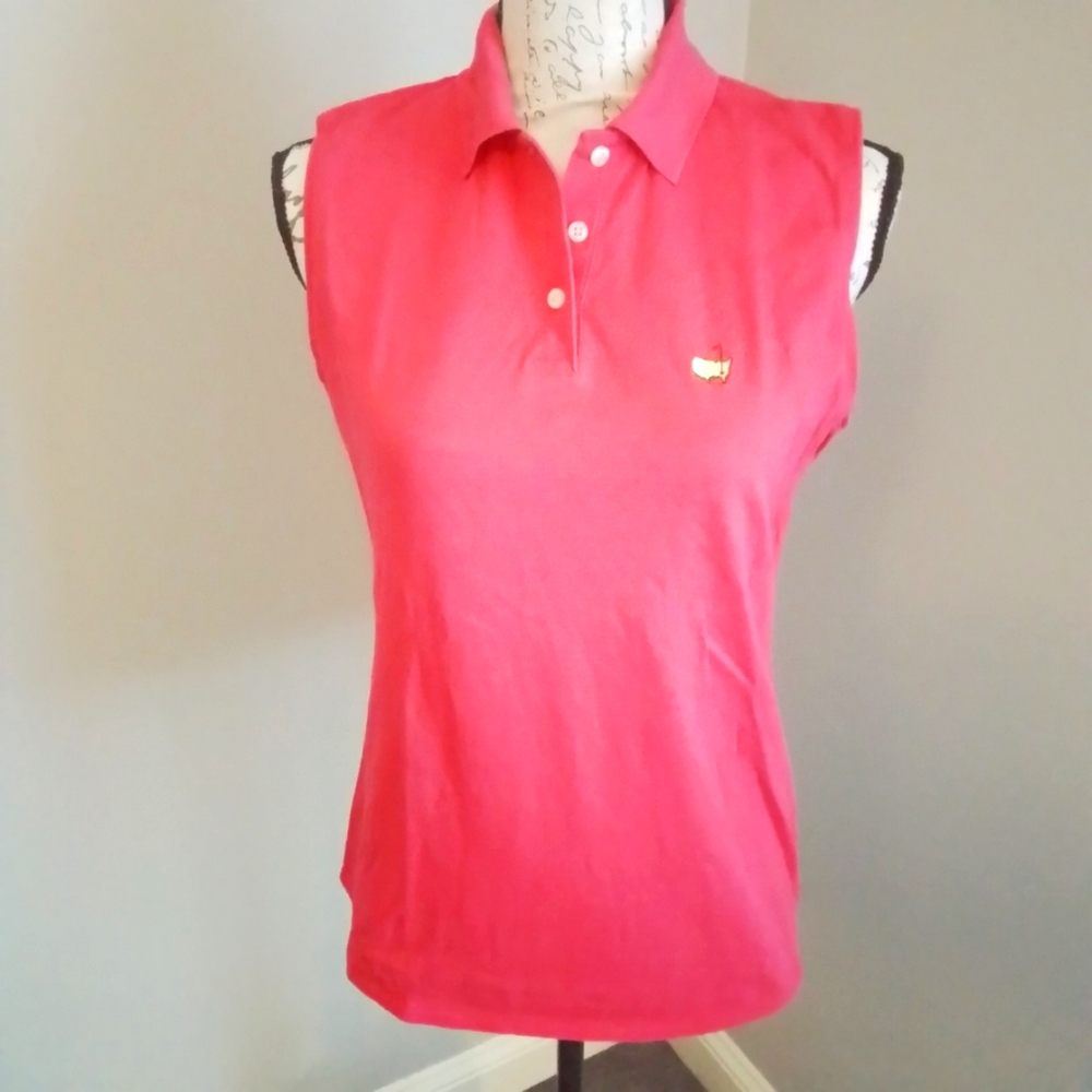 Magnolia Lane The Masters Sleeveless Polo Shirt Pink - M